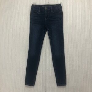 American Eagle Jeggings‎ Dark Wash High Waisted The Dream Jean Size 0